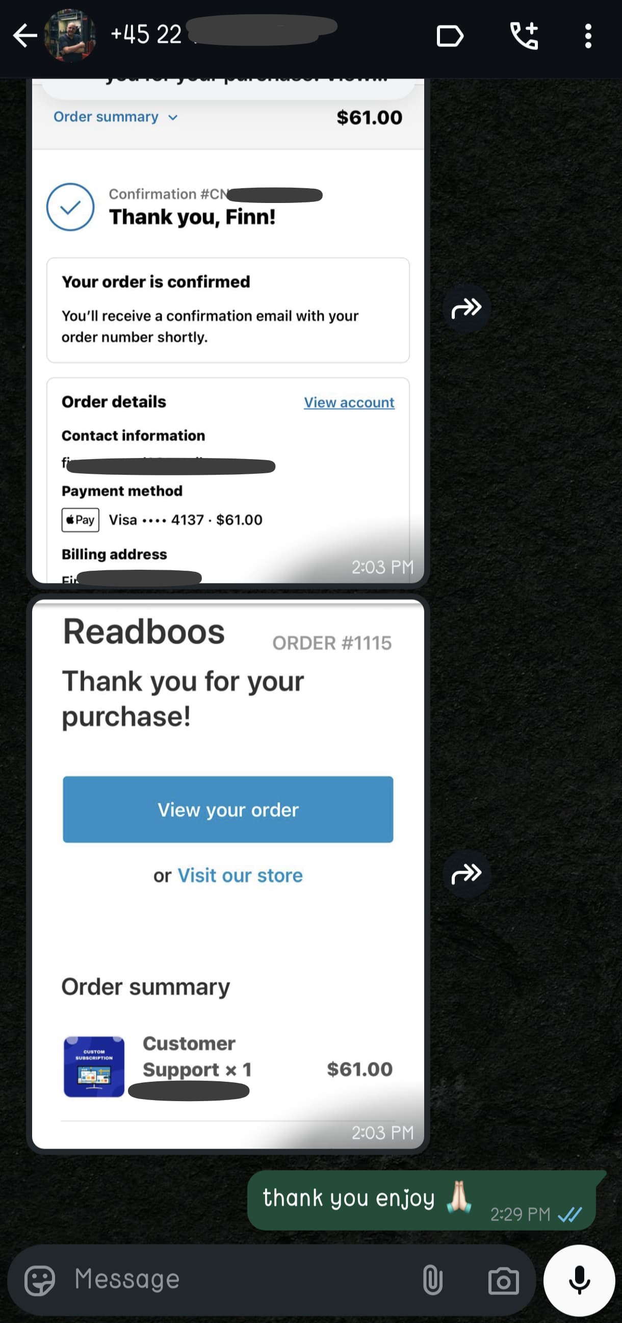 Customer feedback 1